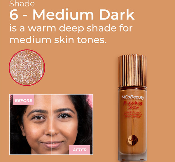 MCoBeauty Flawless Glow Luminous Skin Filter in 6 Medium Dark Glam Raider