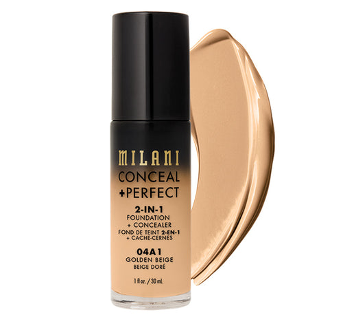 MILANI CONCEAL + PERFECT 2-IN-1 FOUNDATION - GOLDEN BEIGE Glam Raider