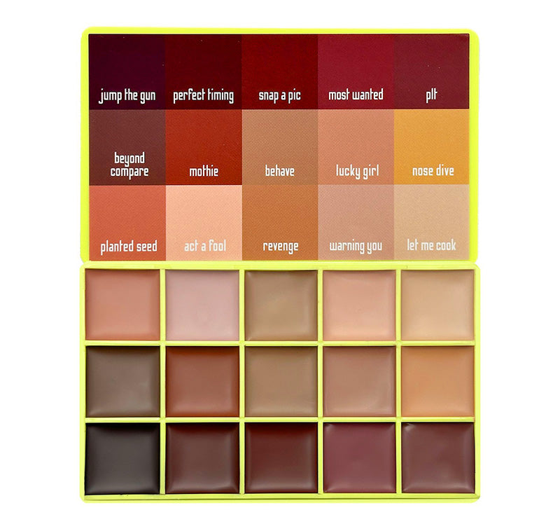 CUPID CASE LIP PALETTE & LIP BRUSH SET - MUTED NUDES
