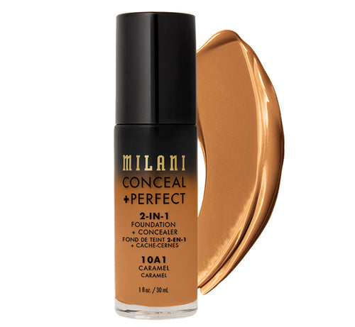 MILANI CONCEAL + PERFECT 2-IN-1 FOUNDATION - CARAMEL Glam Raider