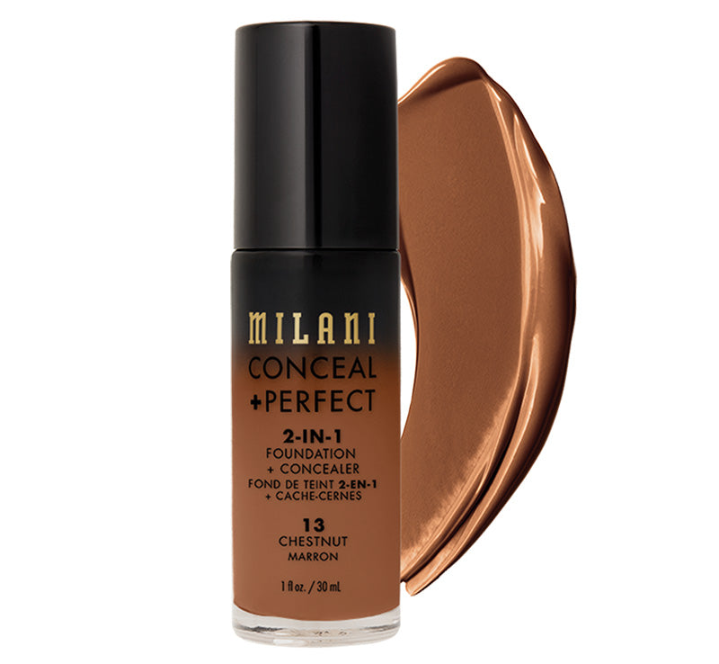 MILANI CONCEAL + PERFECT 2-IN-1 FOUNDATION - CHESTNUT Glam Raider