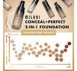 MILANI CONCEAL + PERFECT 2-IN-1 FOUNDATION - WARM NATURAL Glam Raider