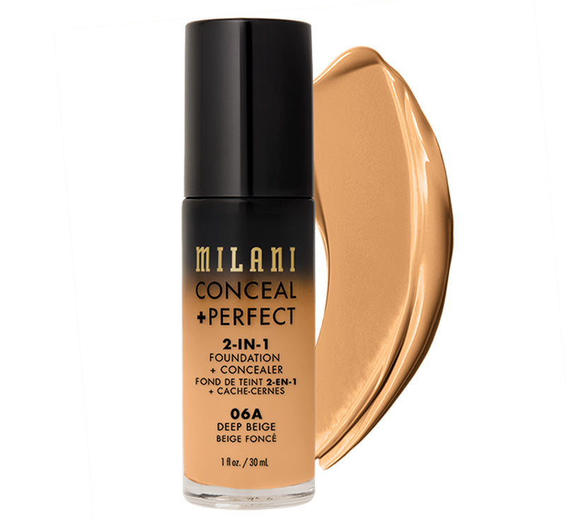 MILANI CONCEAL + PERFECT 2-IN-1 FOUNDATION - DEEP BEIGE Glam Raider