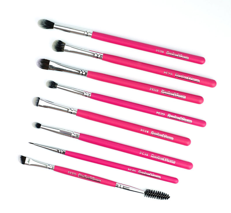 Peaches & Cream Essential Eye 8 Piece Brush Set Glam Raider