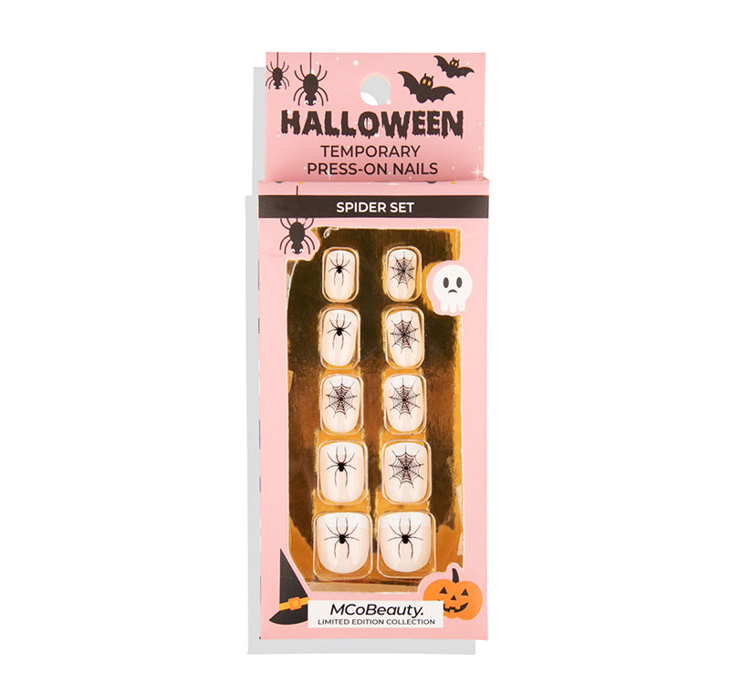 HALLOWEEN PRESS-ON NAILS - SPIDERS