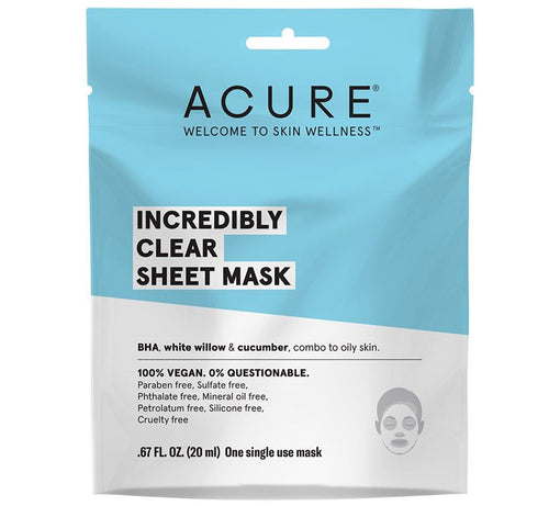 ACURE INCREDIBLY CLEAR SHEET MASK Glam Raider