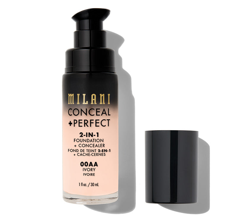 MILANI CONCEAL + PERFECT 2-IN-1 FOUNDATION - IVORY Glam Raider