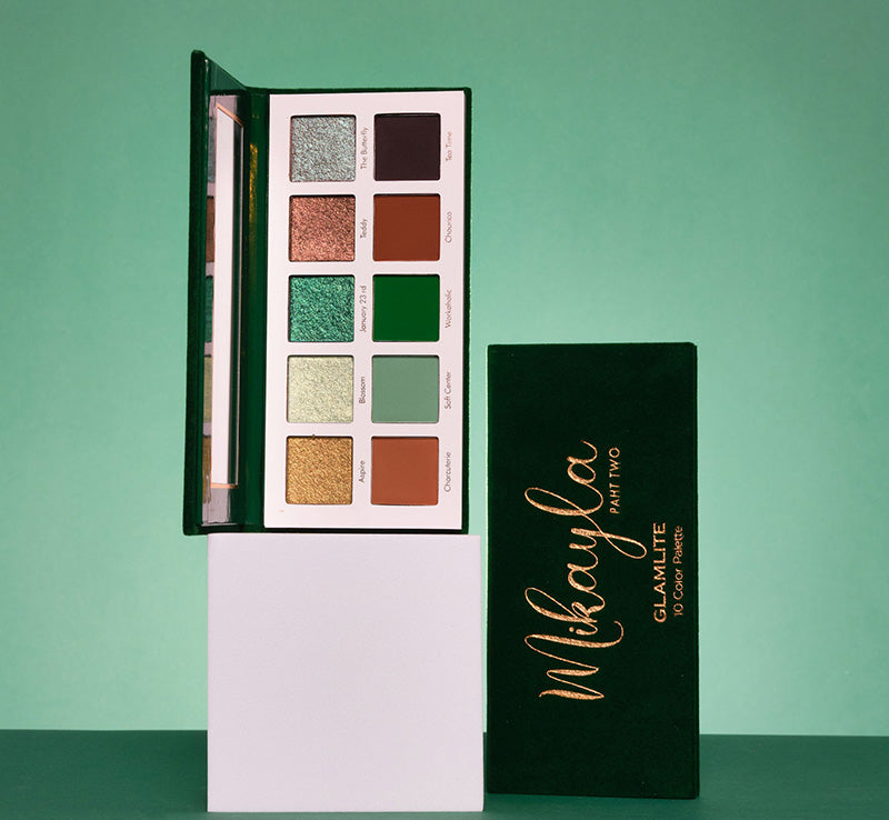 Mikayla x Glamlite Paht 2 10 Color Eyeshadow Palette Glam Raider