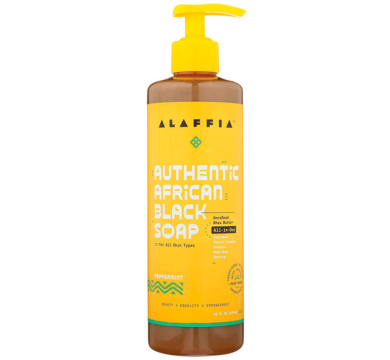 ALAFFIA AUTHENTIC AFRICAN BLACK SOAP - PEPPERMINT Glam Raider