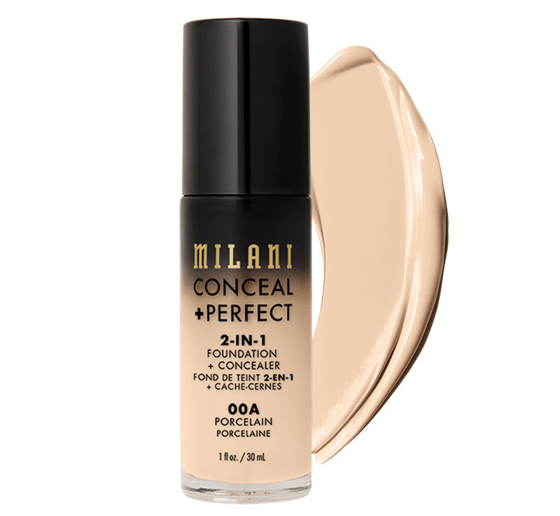 MILANI CONCEAL + PERFECT 2-IN-1 FOUNDATION - PORCELAIN Glam Raider