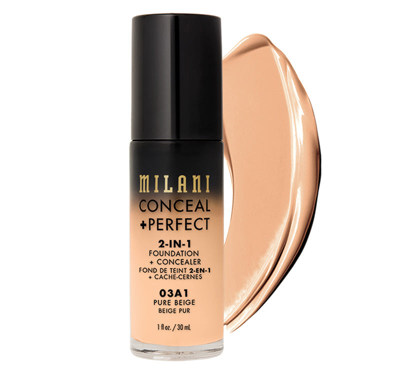 MILANI CONCEAL + PERFECT 2-IN-1 FOUNDATION - PURE BEIGE Glam Raider